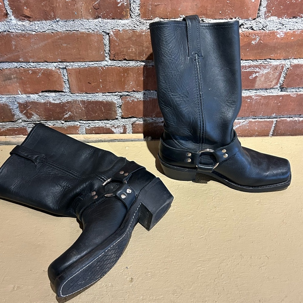Black Frye Harness Boots